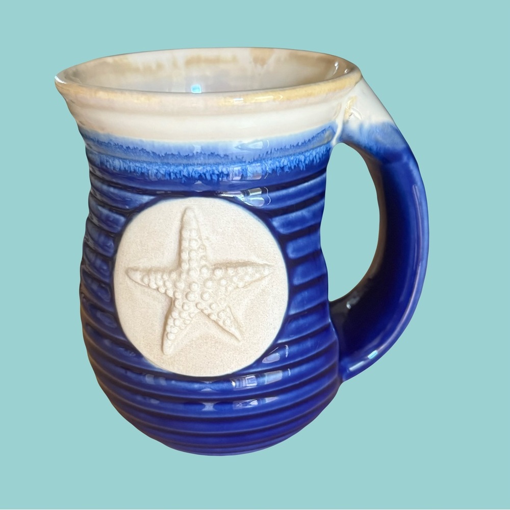 Large Heavy Stoneware Starfish Mug by Willow Street Design